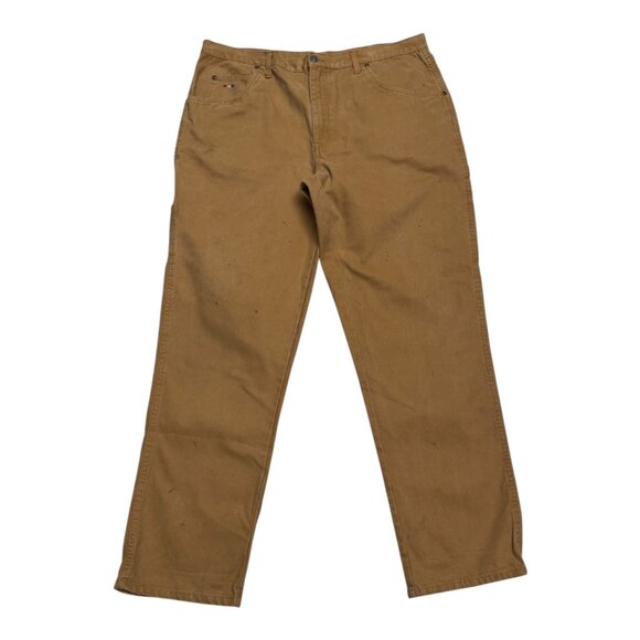 WALLS Canvas Work Wear Straight Leg Designer Carpenter Jeans Pants Mens 42x34 - Picture 1 of 5